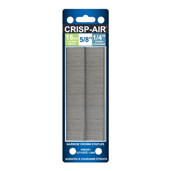 0390151 5/8" X 1000 narrow Crown
Staple18 Gauge - Ritchie's Building & Flooring Centre