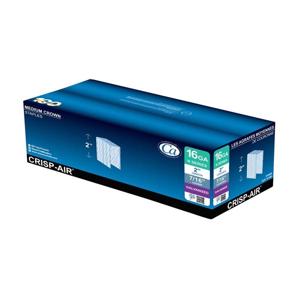 010050 2" x 7/16" Medium Crown
Staples X 10,000 16 gauge - Ritchie's Building & Flooring Centre