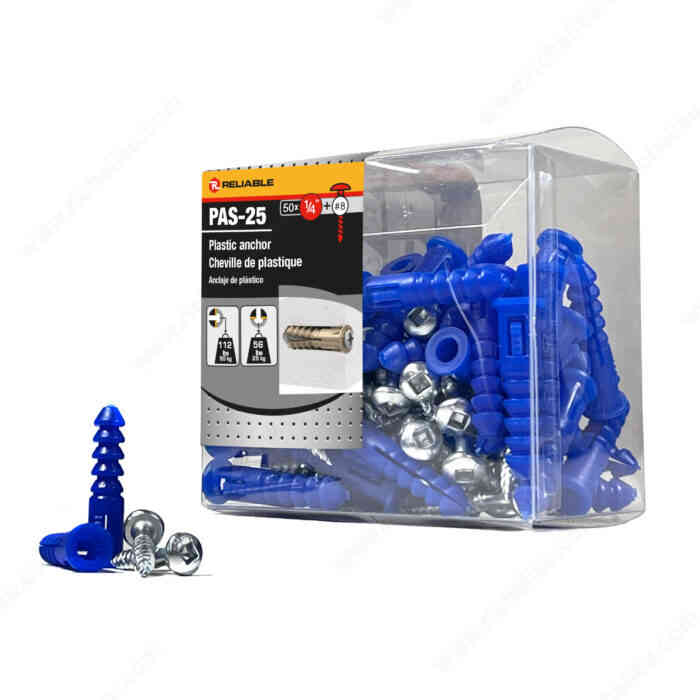 PAS14VP Plastic Anchor 100 PACK - Ritchie's Building & Flooring Centre