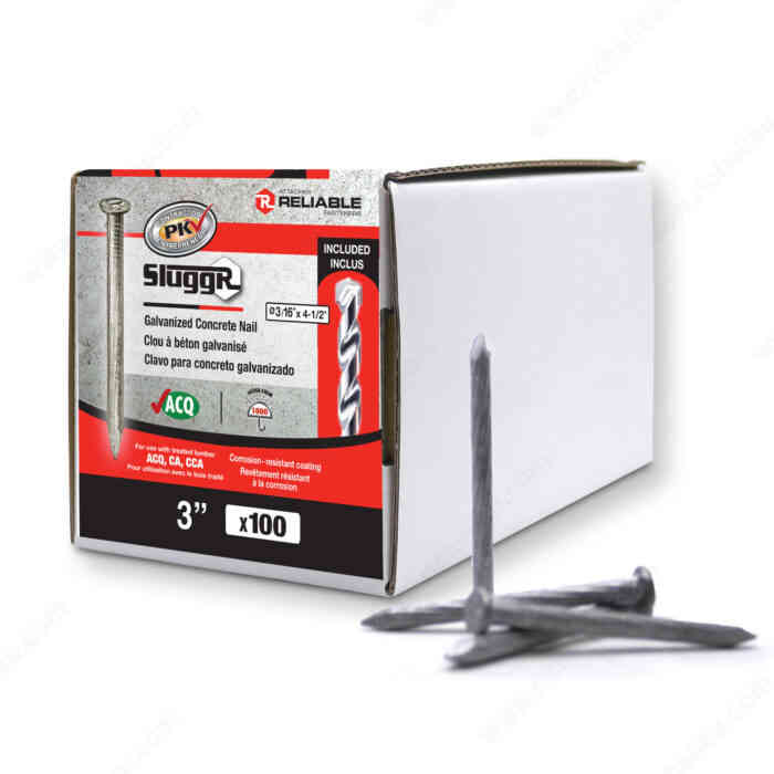 Sluggr 3" Concrete Nail CNG3VP - Ritchie's Building & Flooring Centre