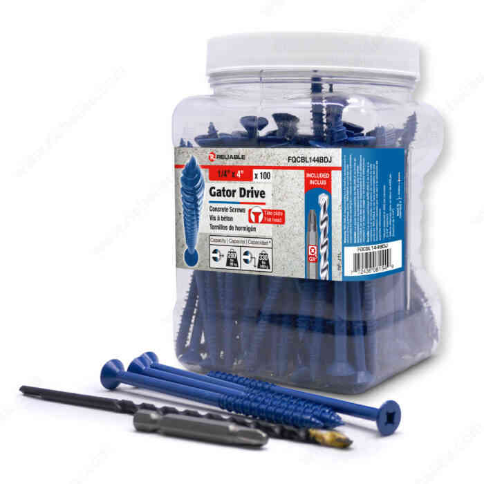 Gator Drive 1/4" x 4" Concrete
Screw FQCBL144BDJ - Ritchie's Building & Flooring Centre