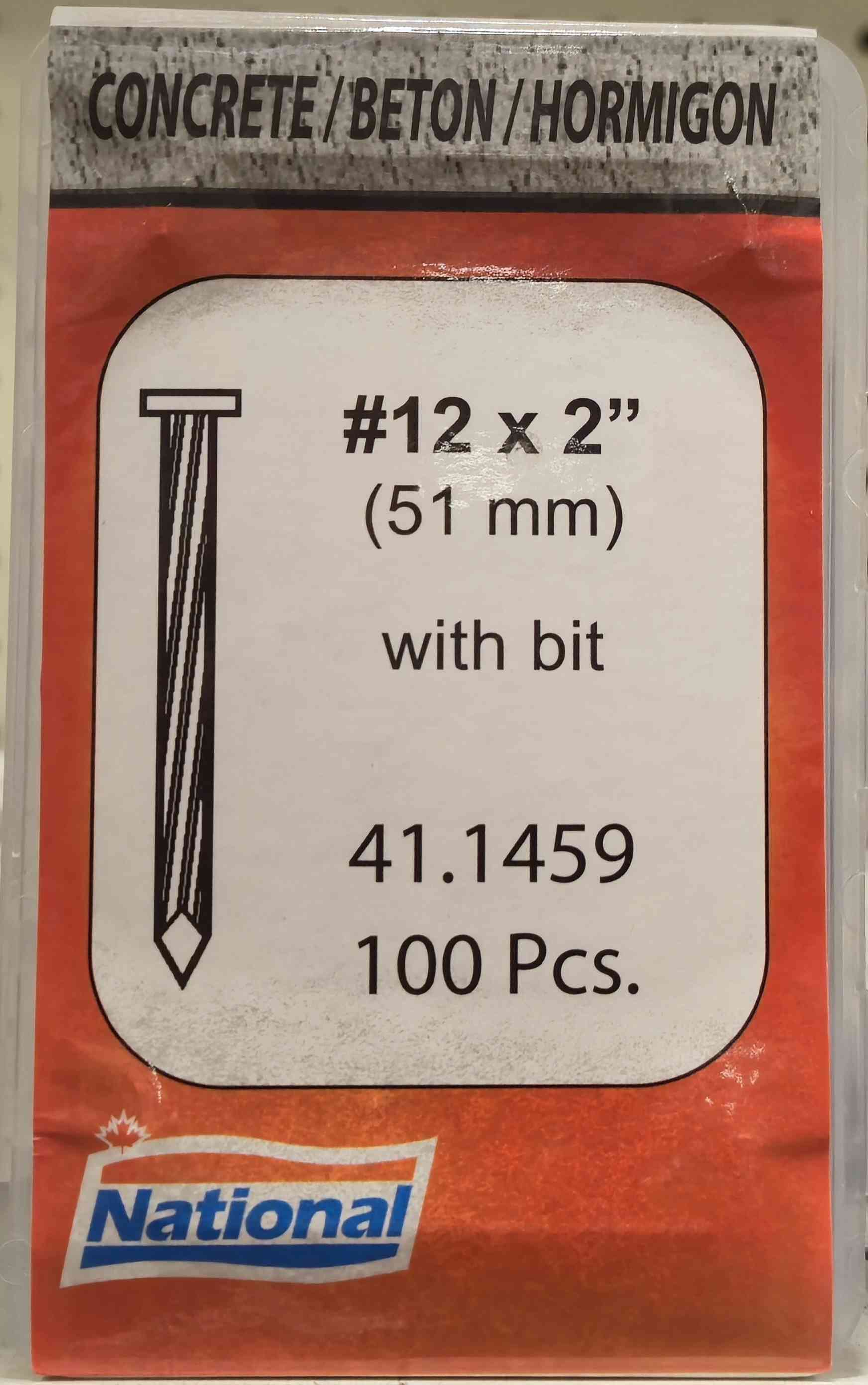 National 2" Concrete Nail 100/PK - Ritchie's Building & Flooring Centre