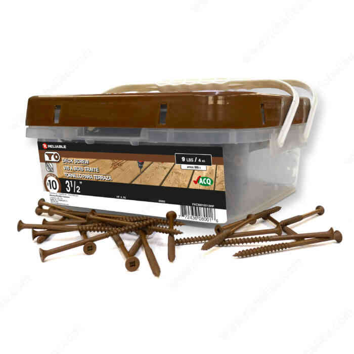 3-1/2" Brown Deck Screw Pail
(555pk) FKCBR10312HP - Ritchie's Building & Flooring Centre