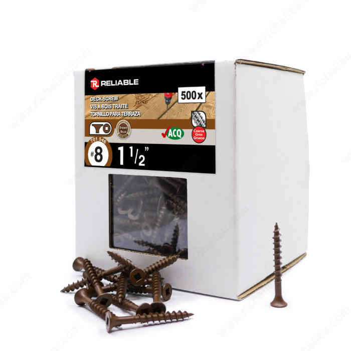 1-1/2" Brown Deck Screw (500pk)
FKCBR8112C5 - Ritchie's Building & Flooring Centre
