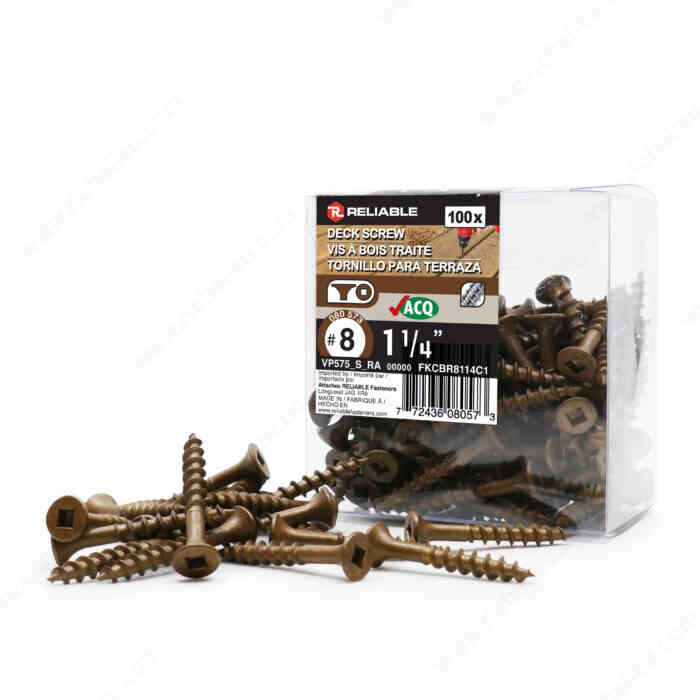 1-1/4" Brown Deck Screw (100pk)
FKCBR8114C1 - Ritchie's Building & Flooring Centre
