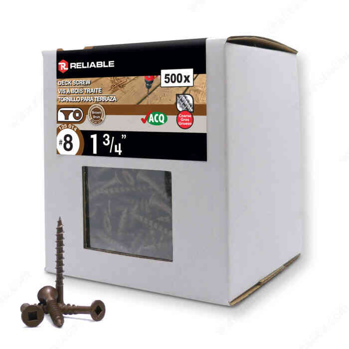 1-3/4" Brown Deck Screw (500pk)
FKCBR8134C5 - Ritchie's Building & Flooring Centre
