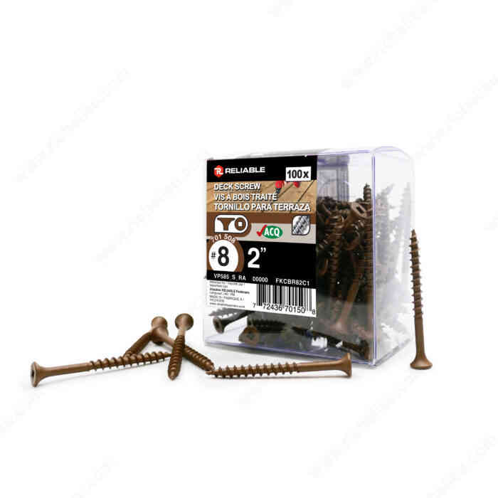 2" Brown Deck Screw (100pk)
FKCBR82C1 - Ritchie's Building & Flooring Centre