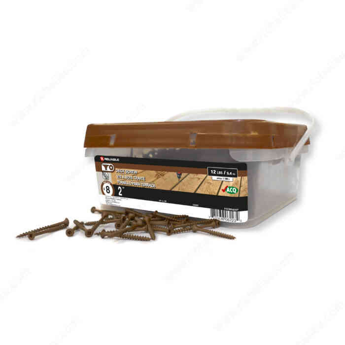 2" Brown Deck Screw Pail
(1699pk) FKCBR82HP - Ritchie's Building & Flooring Centre