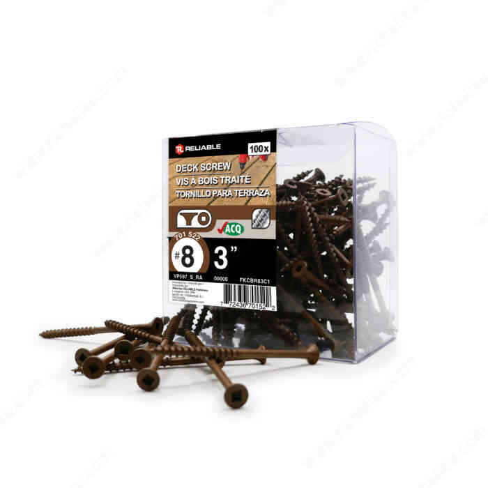 3" Brown Deck Screw (100pk)
FKCBR83C1 - Ritchie's Building & Flooring Centre