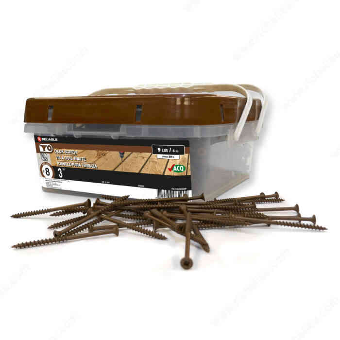 3" Brown Deck Screw Pail (868pk)
FKCBR83HP - Ritchie's Building & Flooring Centre