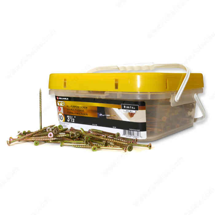 3-1/2" Yellow Zinc Screw Pail
(555pk) FKCYZ10312HP - Ritchie's Building & Flooring Centre