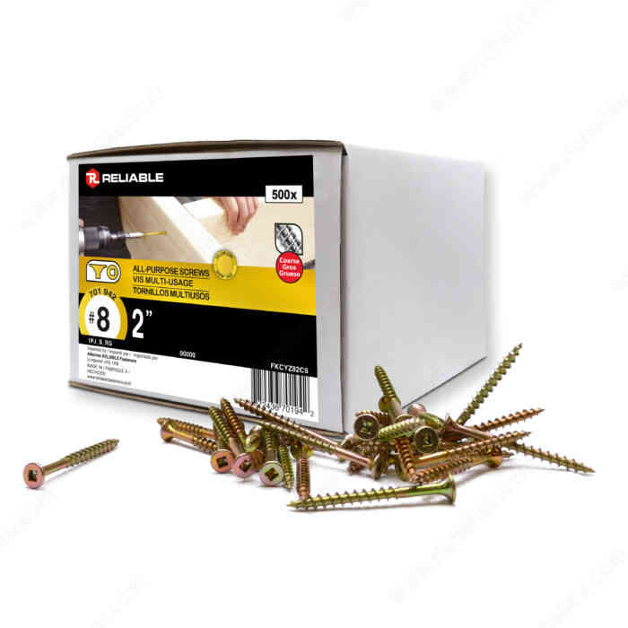2" Yellow Zinc Screw (500PK)
FKCYZ82C5 - Ritchie's Building & Flooring Centre