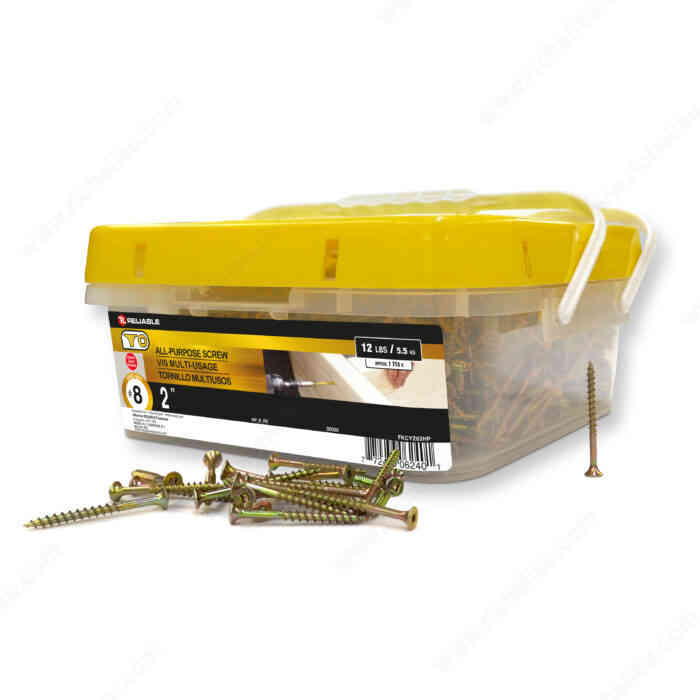 2" Yellow Zinc Screw Pail
(1717pk) FKCYZ82HP - Ritchie's Building & Flooring Centre