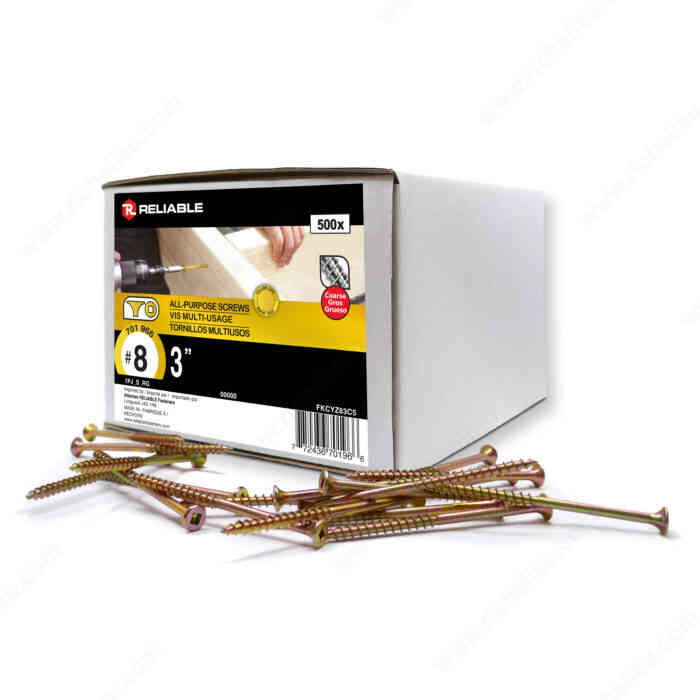 3" Yellow Zinc Screw (500PK)
FKCYZ83C5 - Ritchie's Building & Flooring Centre