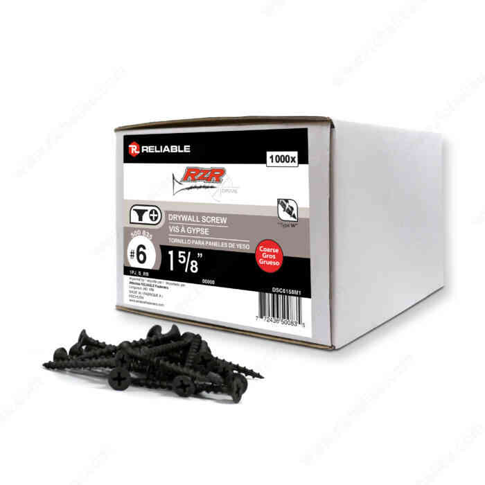 1-5/8" Drywall Screw (1000PK)
Coarse DSC6158M1 - Ritchie's Building & Flooring Centre