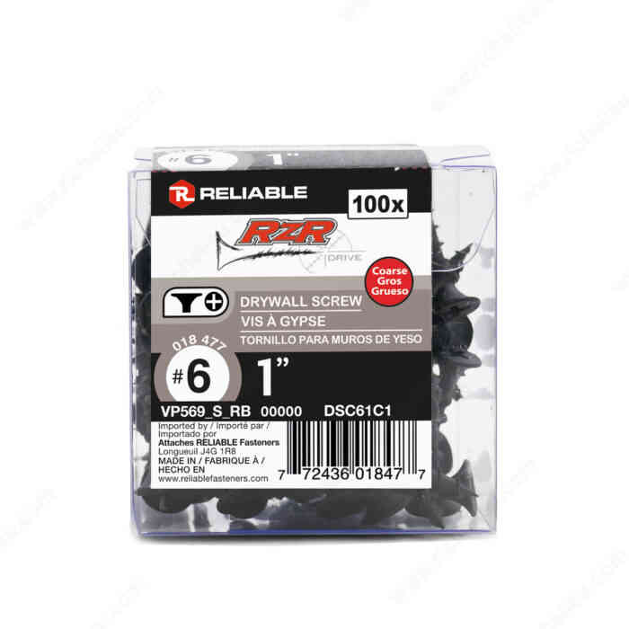 1" Drywall Screw (100PK) Coarse
DSC61C1 - Ritchie's Building & Flooring Centre