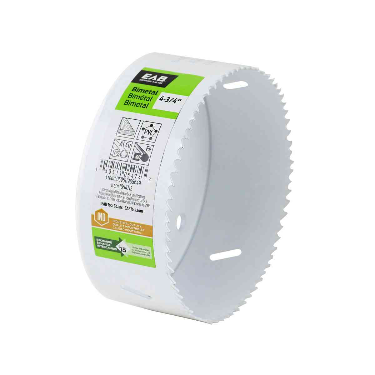 EAB Hole Saw 4 3/4" 1054712 - Ritchie's Building & Flooring Centre