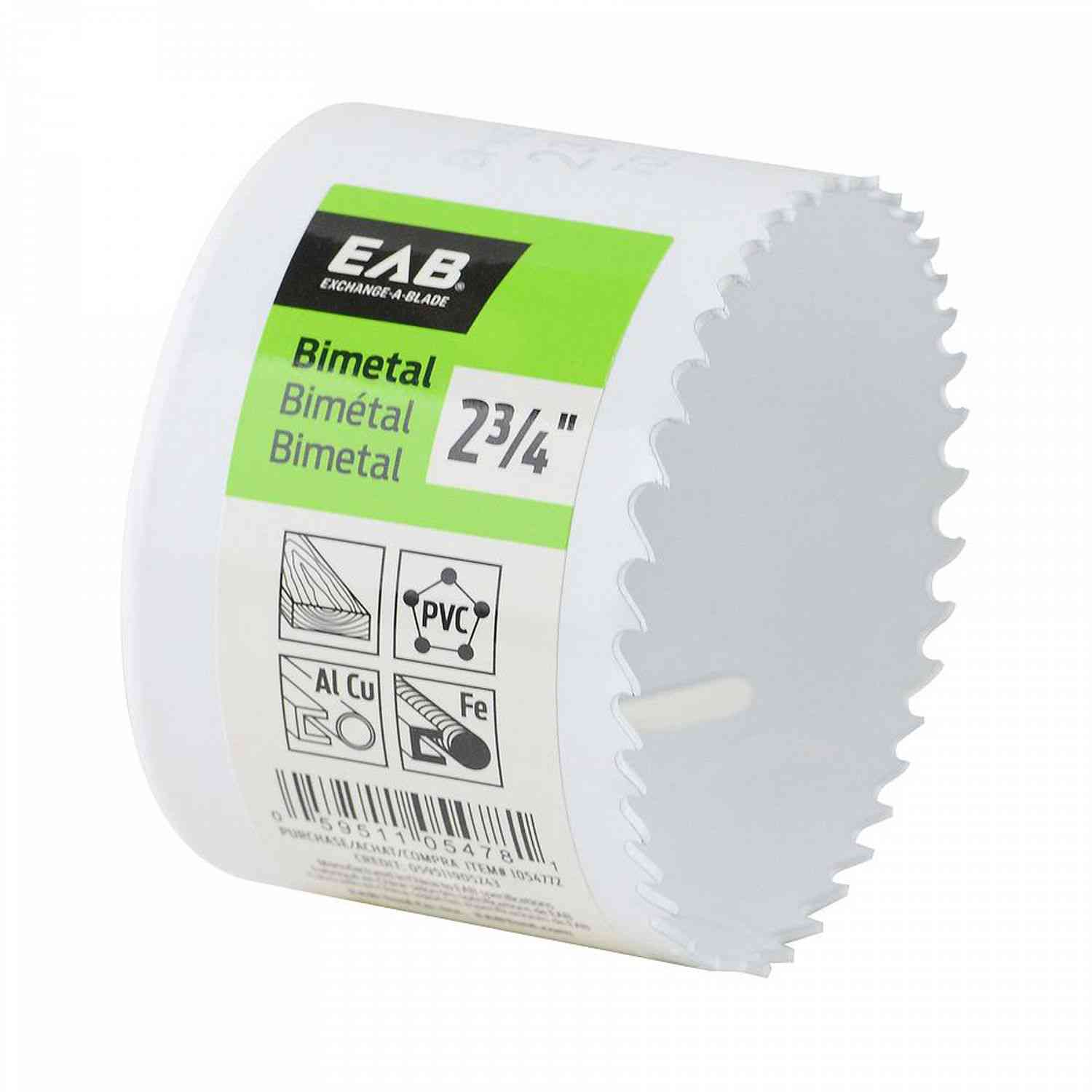 EAB Hole Saw 2 3/4" 1054772 - Ritchie's Building & Flooring Centre