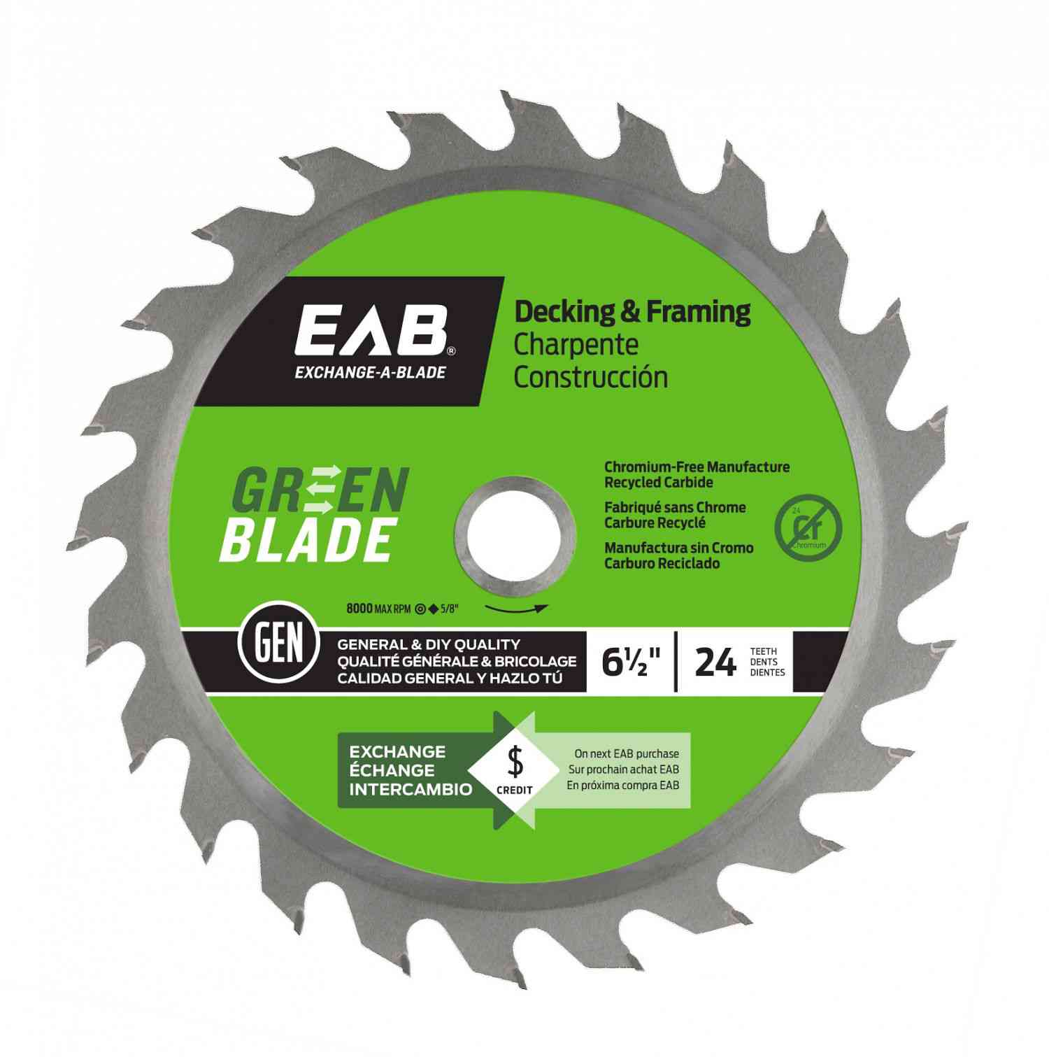 EAB 1110032 6-1/2" 24T blade - Ritchie's Building & Flooring Centre