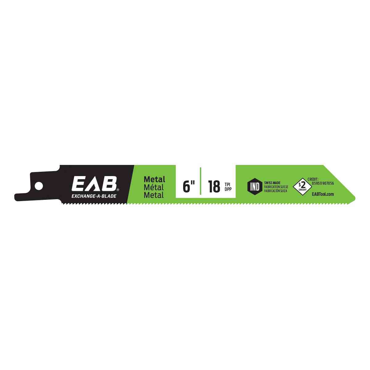EAB Metal 6" x 18T Recip.Blade
11711812 - Ritchie's Building & Flooring Centre