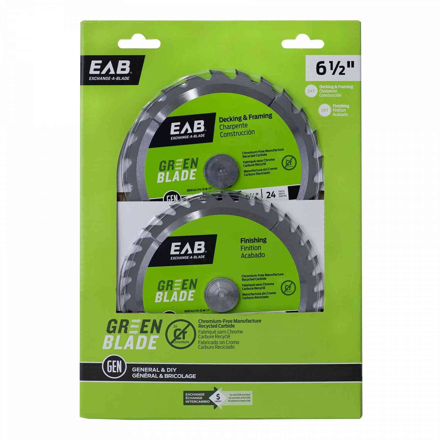 EAB 2500013 6 1/2" Green Blade
Combo 2/pk - Ritchie's Building & Flooring Centre