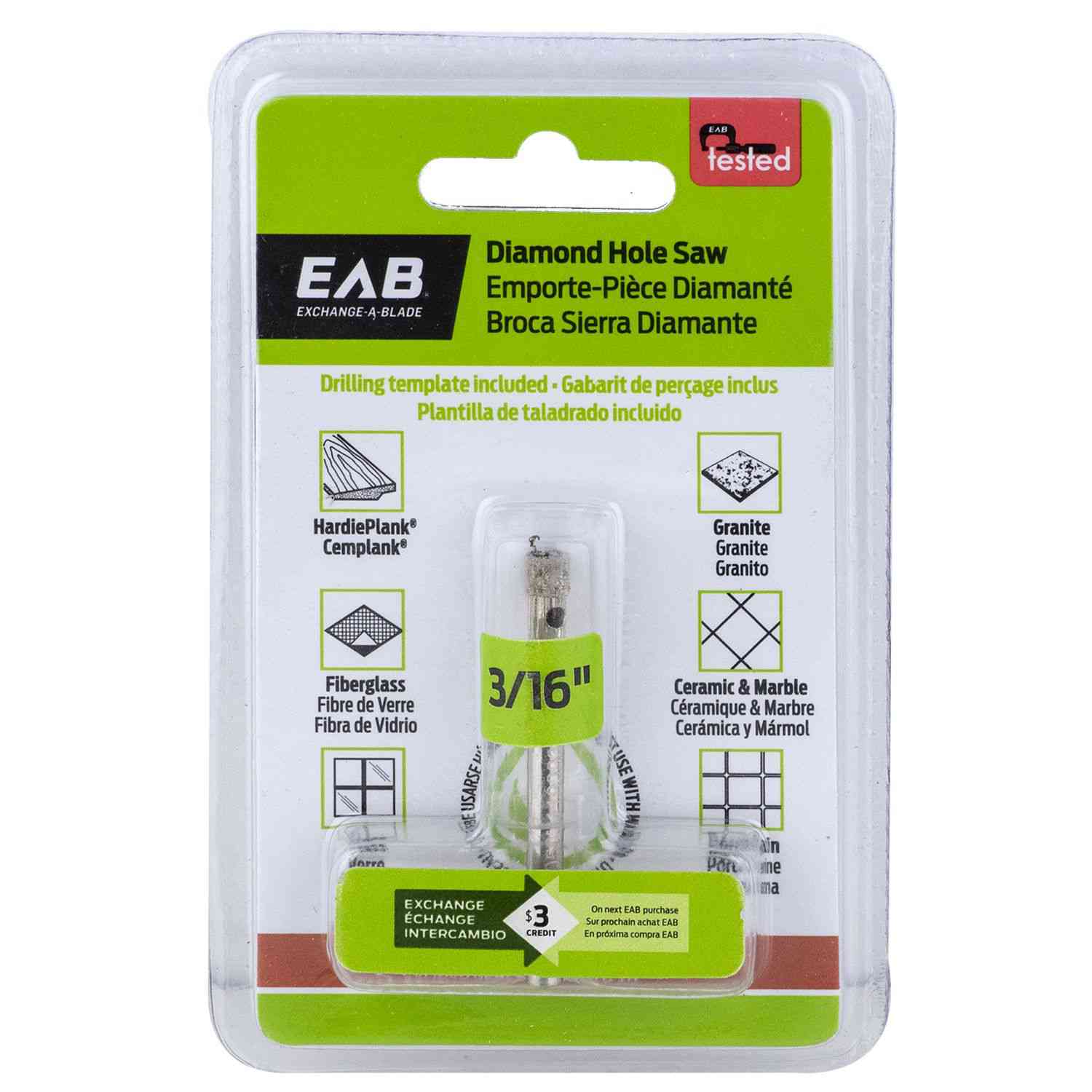 EAB 3056102 3/16" Diamond Hole
Saw - Ritchie's Building & Flooring Centre