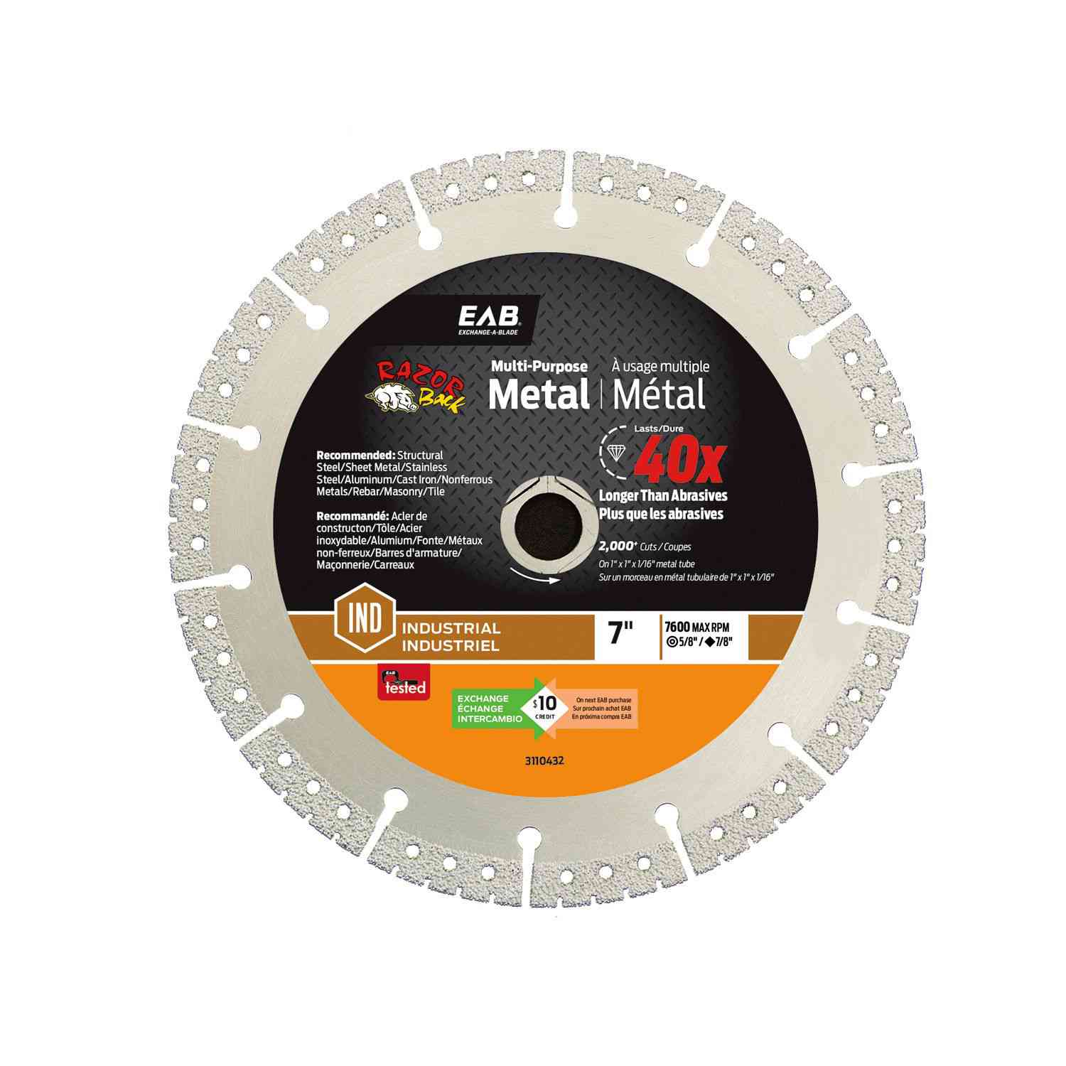 EAB Metal Blade 7" 3110432 
Razor Back - Ritchie's Building & Flooring Centre