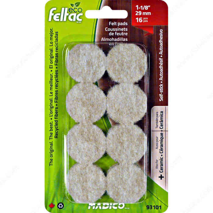 93101 Feltac 1 1/8" Round 16PC - Ritchie's Building & Flooring Centre