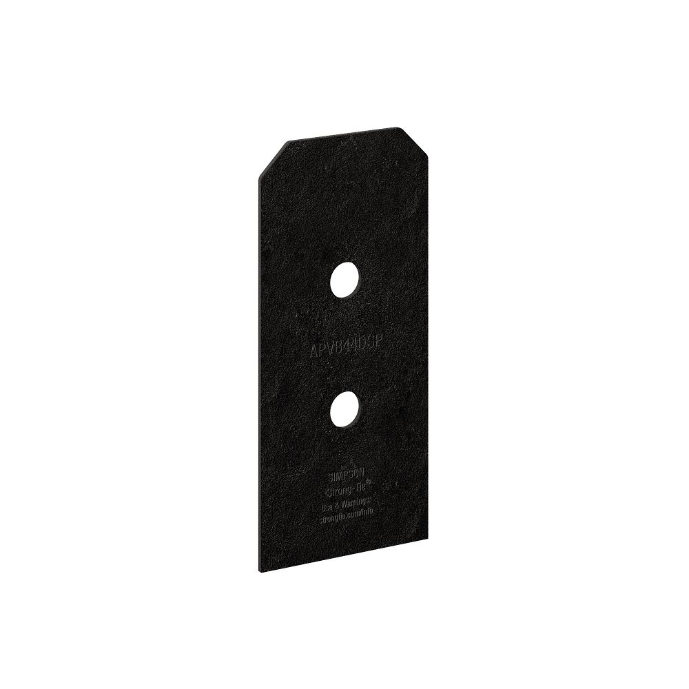 SIMPSON APVB44DSP Side Plate 
For Post Base Black Avant
Ornamental 2/pk - Ritchie's Building & Flooring Centre