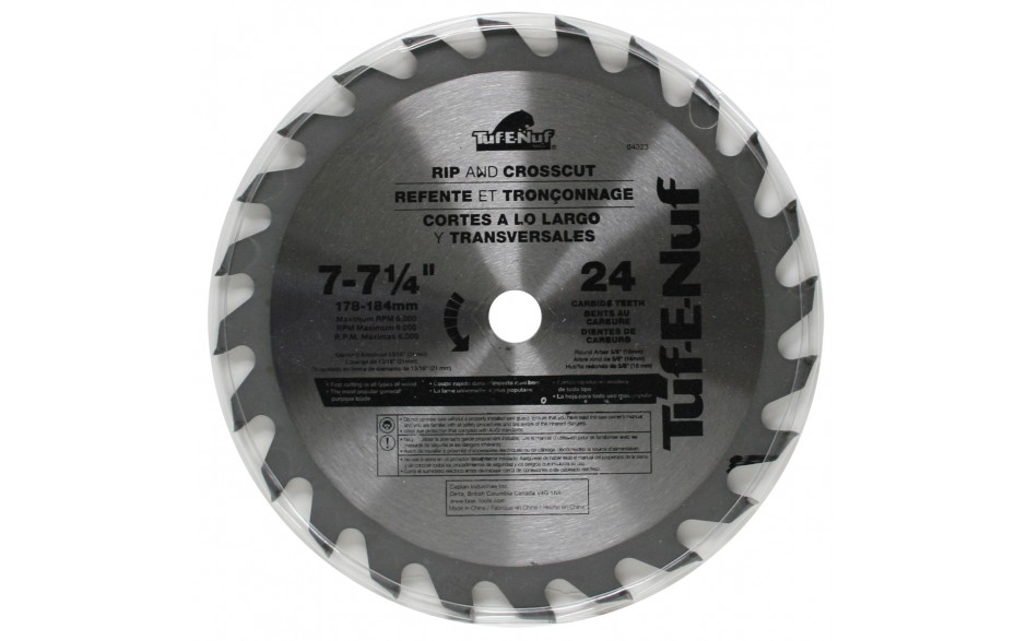 TASK 04323 7-1/4" 24T Ripping
Blade - Ritchie's Building & Flooring Centre