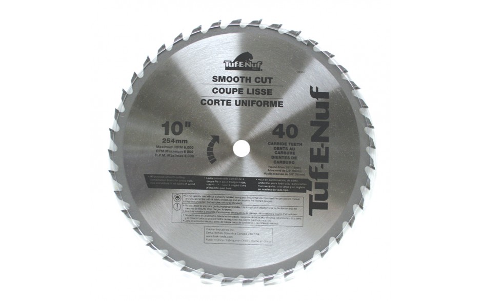 TASK 04334 10" 40T Ripping Blade
Carbide 5/8" Arbor - Ritchie's Building & Flooring Centre