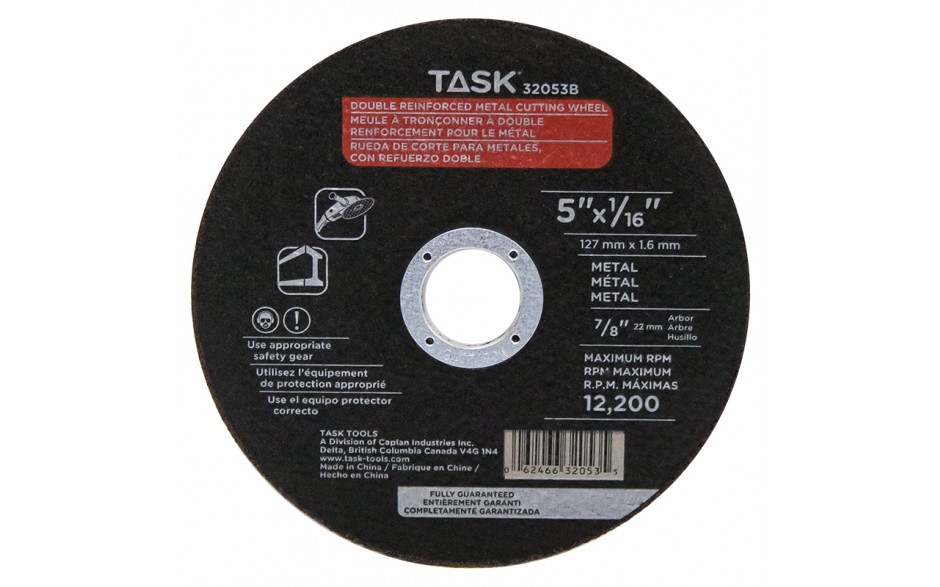 TASK 32053B 5"x1/16" Metal
Cutting
Wheel - Ritchie's Building & Flooring Centre