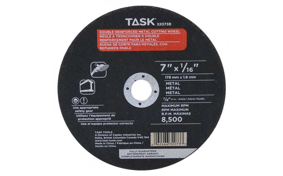 TASK 32073B 7"x1/16" Metal
Cutting
Wheel - Ritchie's Building & Flooring Centre