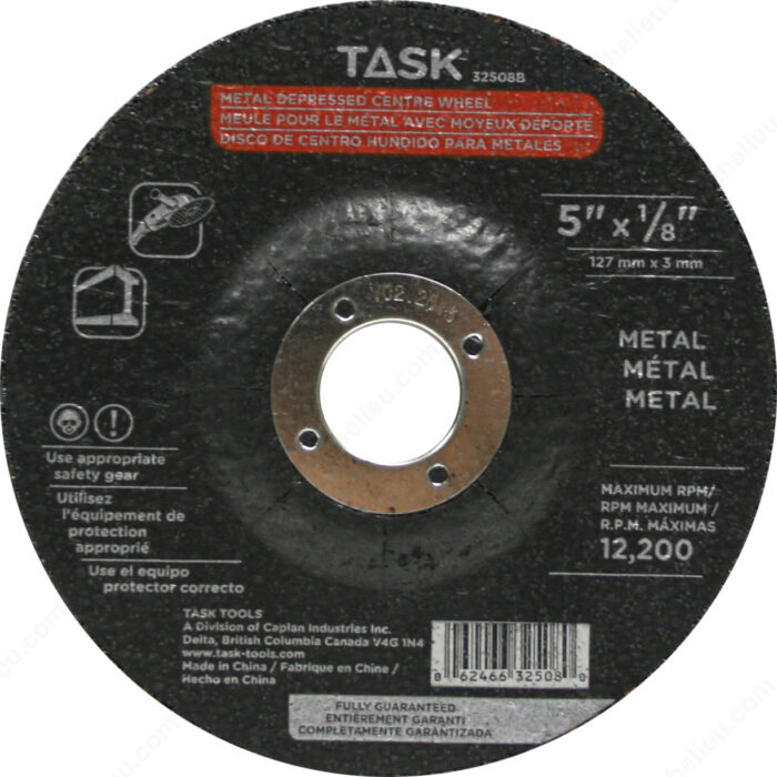 TASK 32508B 5"x1/8" Metal
Depressed
Center Wheel - Ritchie's Building & Flooring Centre