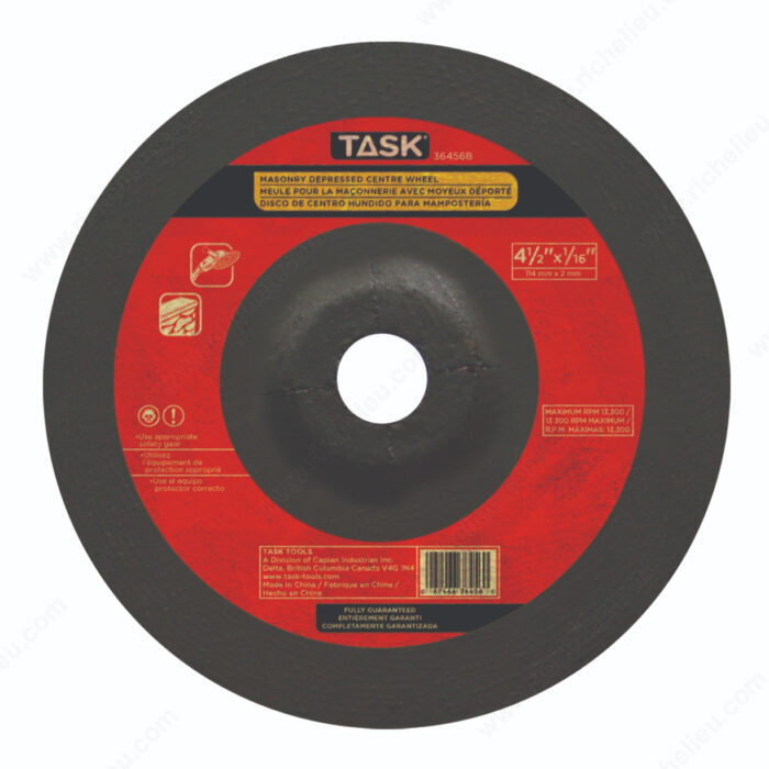 TASK 36456B 4-1/2"x1/16" Masonry
Wheel - Ritchie's Building & Flooring Centre