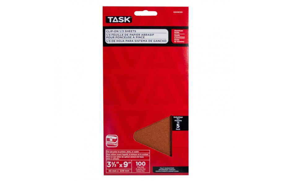 TASK OSO8100 100 Grit Clip-On
1/3 Sheets - Ritchie's Building & Flooring Centre