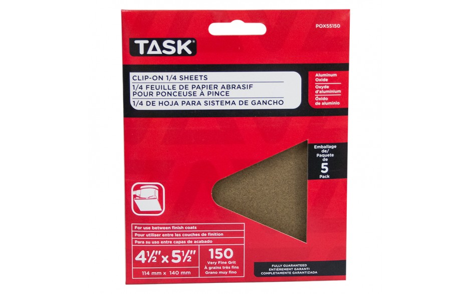 POX55150 TASK 150 Grit Clip-On
1/4"
Sheets - Ritchie's Building & Flooring Centre