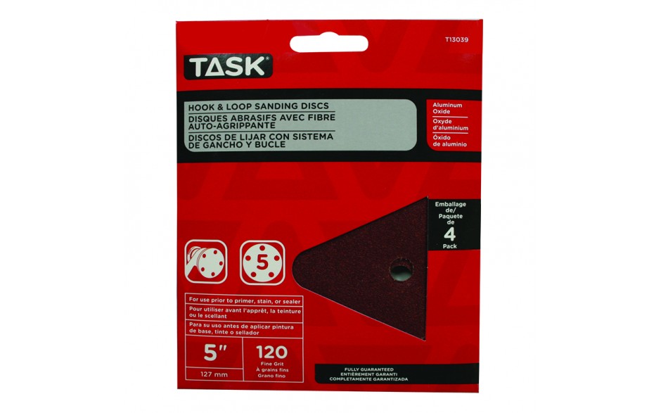 T13039 TASK 120 Grit 5" Hook &
Loop
Sanding Discs - Ritchie's Building & Flooring Centre