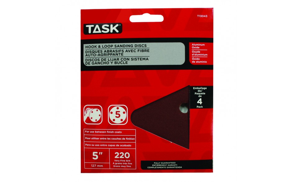 T13043 TASK 240 Grit 5" Hook &
Loop Sanding discs - Ritchie's Building & Flooring Centre