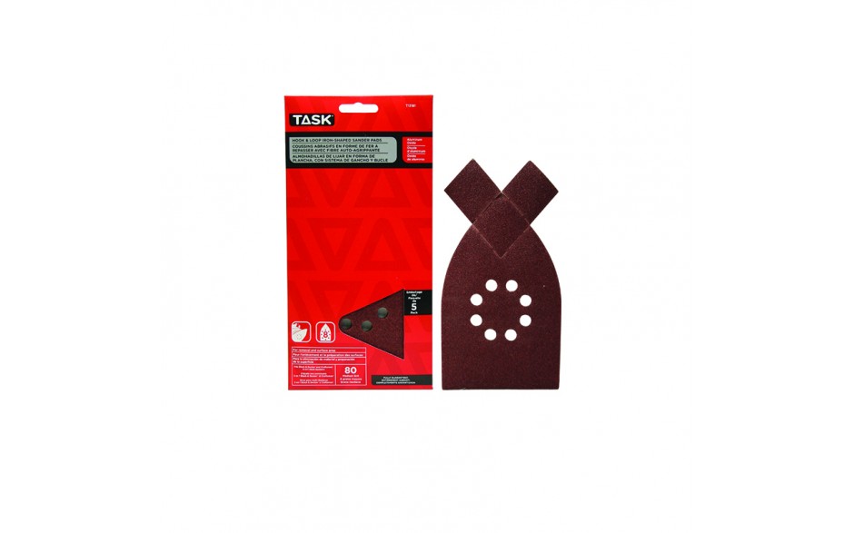TASK T13181 80 Grit Hook & Loop
Iron
Shaped Sanding Discs - Ritchie's Building & Flooring Centre