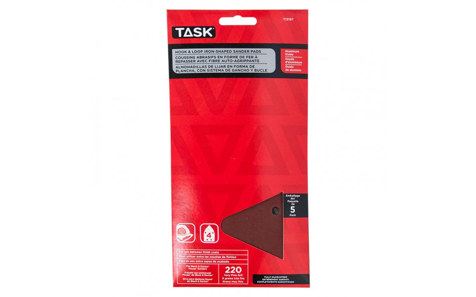 TASK T13197 240 Grit Hook & Loop
Iron
Shaped Sanding Discs - Ritchie's Building & Flooring Centre