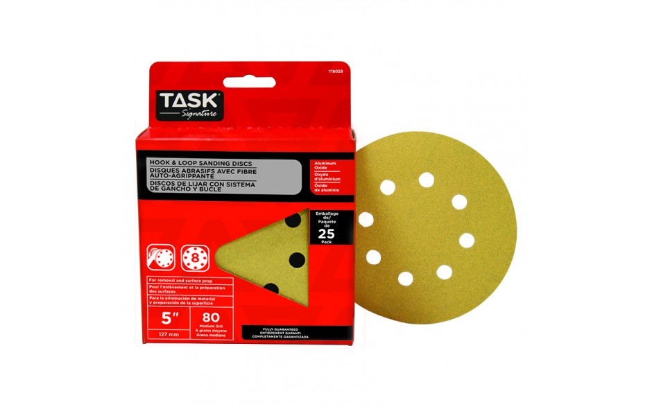 T15029 80 Grit 25 pk. 5" Hook &
Loop Sanding Discs 25 PACK - Ritchie's Building & Flooring Centre