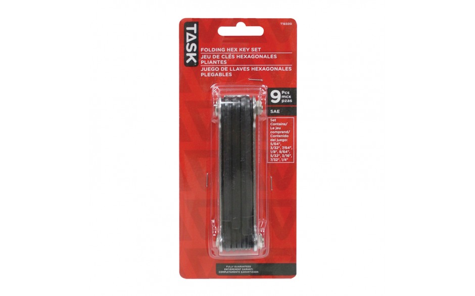 TASK T16500 Folding Hex Key Set - Ritchie's Building & Flooring Centre