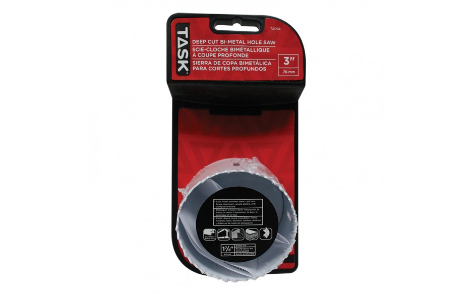 TASK T21733 3" Bi-Metal Hole Saw - Ritchie's Building & Flooring Centre
