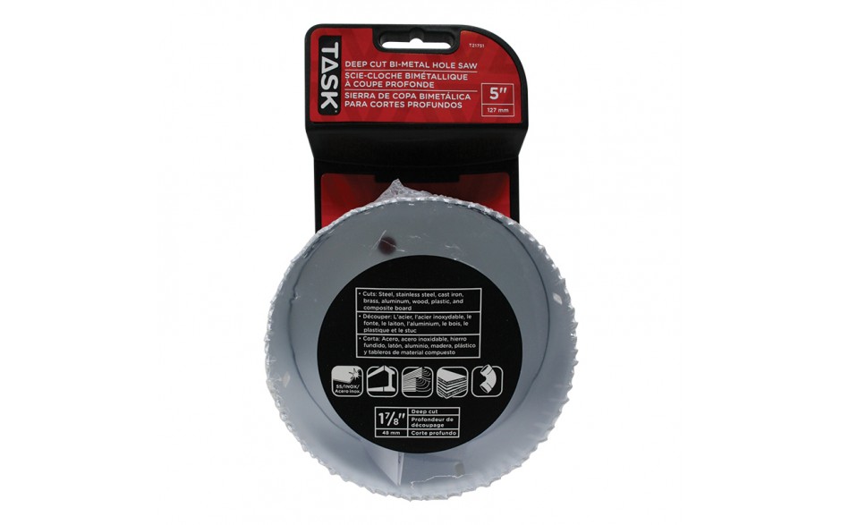 TASK T21751 5" Bi-Metal Hole Saw - Ritchie's Building & Flooring Centre