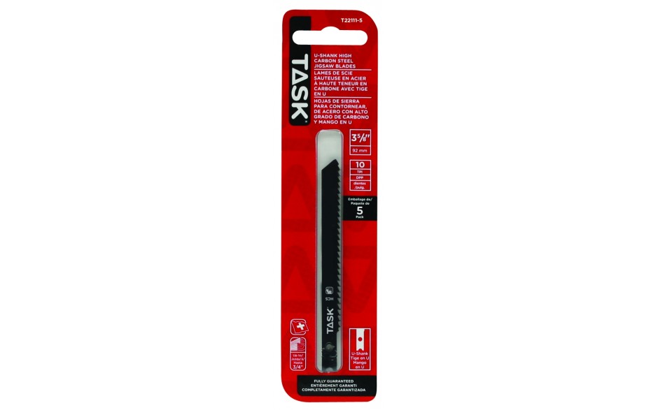TASK 3-5/8" 10TPI U-Shank Jigsaw
Blades 5/pk T22111-5 - Ritchie's Building & Flooring Centre