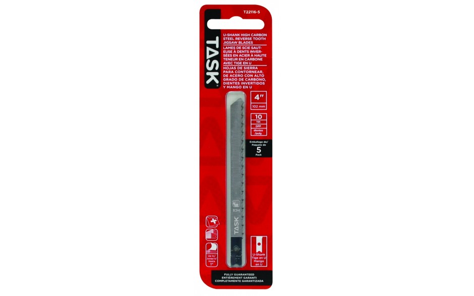 TASK 4" 10TPI U-Shank Jigsaw
Blades 5/pk T22116-5 - Ritchie's Building & Flooring Centre