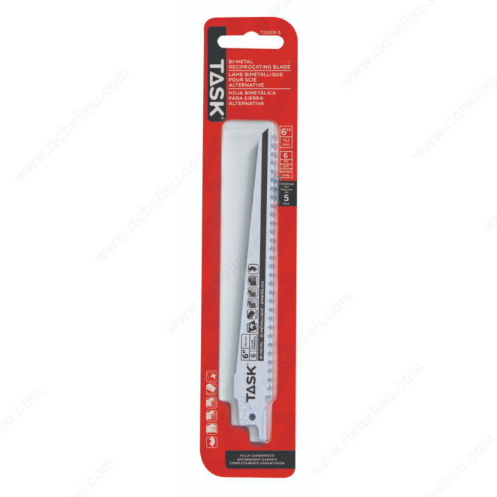 TASK 6" 5 pc. Reciprocating
Blades T22208-5 - Ritchie's Building & Flooring Centre