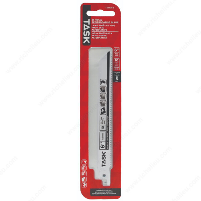TASK 6" 5 pc. Reciprocating Blades T22209-5 - Ritchie's Building & Flooring Centre