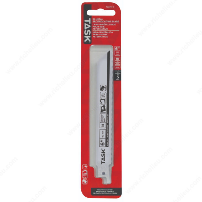 TASK 6" 5 pc. Reciprocating Blades T22217-5 - Ritchie's Building & Flooring Centre